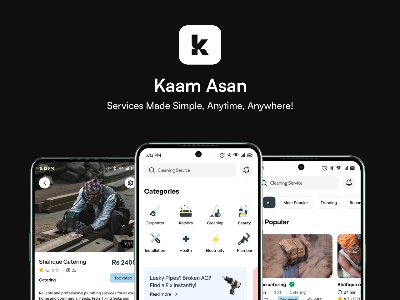 Kaam Asan - Service Marketplace App